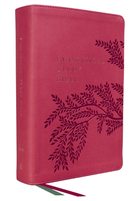 NKJV, Evangelical Study Bible, Leathersoft, Rose, Red Letter, Comfort Print