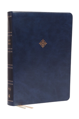 NKJV Holy Bible, Super Giant Print Reference Bible, Blue Leathersoft, 43,000 Cross references, Red Letter, Comfort Print: New King James Version