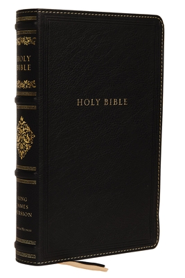 KJV, Personal Size Reference Bible, Sovereign Collection, Genuine Leather, Black, Red Letter, Thumb Indexed, Comfort Print