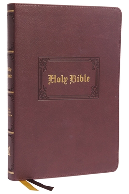 KJV, Thinline Bible, Large Print, Vintage Series, Leathersoft, Brown, Red Letter, Comfort Print