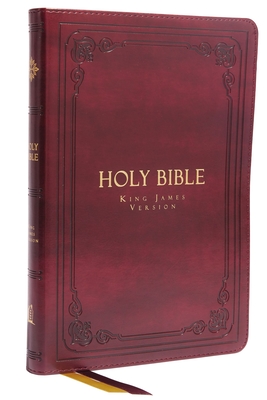 KJV Holy Bible: Large Print Thinline, Vintage Series, Burgundy Leathersoft, Red Letter, Comfort Print