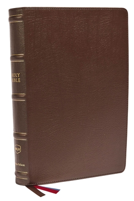 NKJV, Large Print Verse-by-Verse Reference Bible, Maclaren Series, Genuine Leather, Brown, Comfort Print