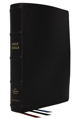 NKJV, Large Print Verse-by-Verse Reference Bible, Maclaren Series, Premium Goatskin Leather, Black, Comfort Print