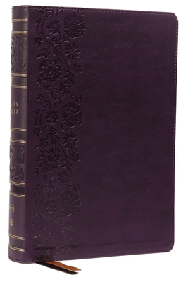 NKJV, Single-Column Wide-Margin Reference Bible, Leathersoft, Purple, Red Letter, Comfort Print