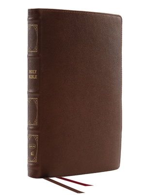 NKJV, Deluxe Thinline Reference Bible, Genuine Leather, Brown, Red Letter, Comfort Print