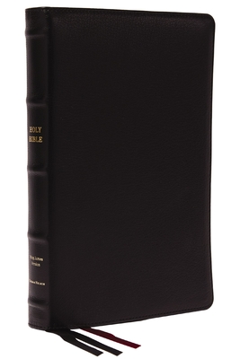 KJV, Thinline Bible, Large Print, Premium Goatskin Leather, Black, Premier Collection, Red Letter, Comfort Print