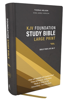 KJV, Foundation Study Bible, Large Print, Hardcover, Red Letter, Thumb Indexed, Comfort Print