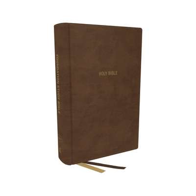 KJV, Foundation Study Bible, Large Print, Leathersoft, Brown, Red Letter, Comfort Print