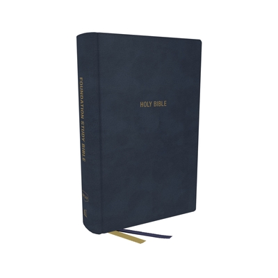 NKJV, Foundation Study Bible, Large Print, Leathersoft, Blue, Red Letter, Comfort Print