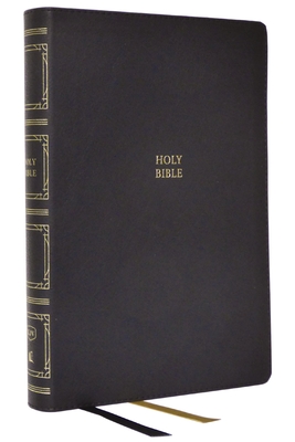 KJV, Paragraph-style Large Print Thinline Bible, Leathersoft, Black, Red Letter, Thumb Indexed, Comfort Print