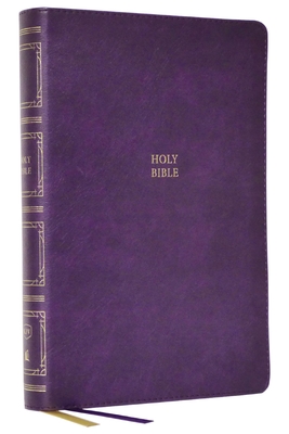 KJV, Paragraph-style Large Print Thinline Bible, Leathersoft, Purple, Red Letter, Thumb Indexed, Comfort Print