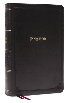 KJV, Personal Size Large Print Single-Column Reference Bible, Leathersoft, Black, Red Letter, Thumb Indexed, Comfort Print