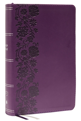 KJV, Personal Size Large Print Single-Column Reference Bible, Leathersoft, Purple, Red Letter, Thumb Indexed, Comfort Print