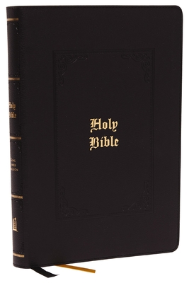 KJV Holy Bible Large Print Center-Column Reference Bible, Black Leathersoft with Thumb Indexing, 53,000 Cross References, Red Letter, Comfort Print: King James Version