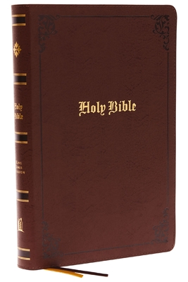 KJV Holy Bible Large Print Center-Column Reference Bible, Brown Bonded Leather, 53,000 Cross References, Red Letter, Comfort Print: King James Version