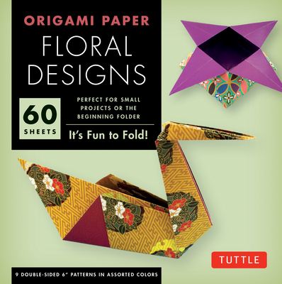 Origami Paper - Floral Designs - 6" - 60 Sheets