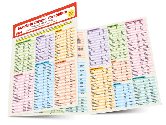 Mandarin Chinese Vocabulary Language Study Card
