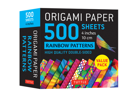 Origami Paper 500 sheets Rainbow Patterns 4" (10 cm)