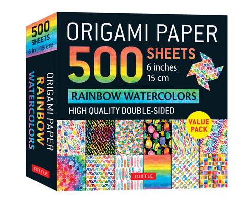 Origami Paper 500 sheets Rainbow Watercolors 6" (15 cm)