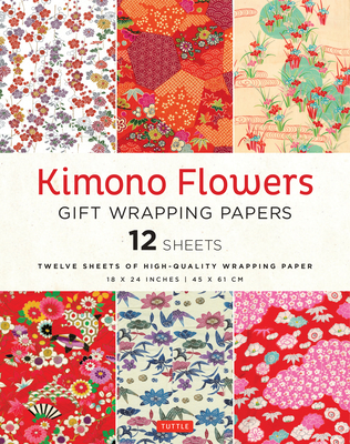 Kimono Flowers Gift Wrapping Papers - 12 sheets