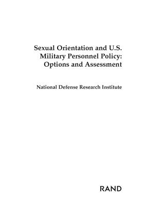 Sexual Orientation and U.S. Military Personnel Policy