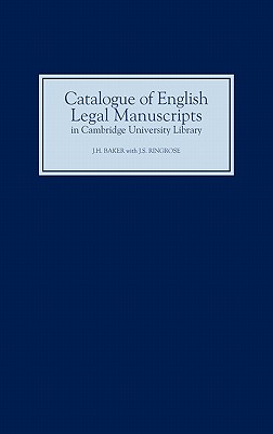 Catalogue of English Legal Manuscripts in Cambridge University Library