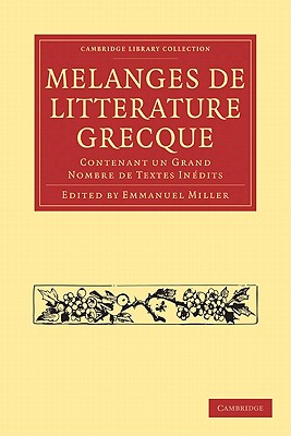 Melanges de Litterature Grecque