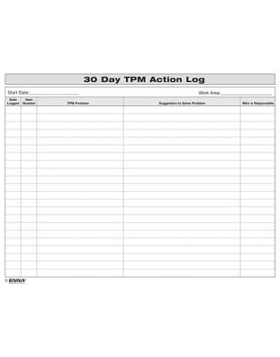 30 Day TPM Action Log