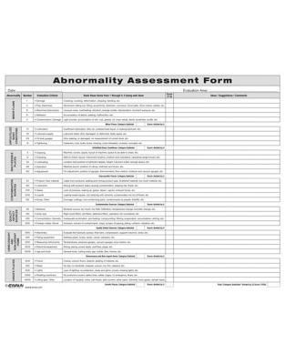 Abnormality Assessment Form