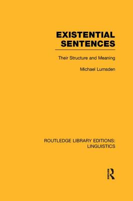 Existential Sentences (RLE Linguistics B: Grammar)