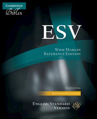 ESV Aquila Wide-Margin Reference Bible, Black Calf Split Leather, Red-letter Text, ES744:XRM