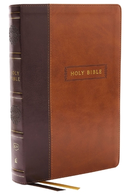 KJV Holy Bible, Center-Column Reference Bible, Leathersoft, Brown, 73,000+ Cross References, Red Letter, Comfort Print: King James Version