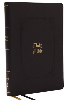 KJV Bible, Giant Print Thinline Bible, Vintage Series, Leathersoft, Black, Red Letter, Thumb Indexed, Comfort Print: King James Version