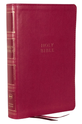 NKJV, Compact Center-Column Reference Bible, Leathersoft, Dark Rose, Red Letter, Comfort Print