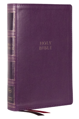 KJV, Compact Center-Column Reference Bible, Leathersoft, Purple, Red Letter, Comfort Print