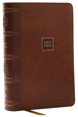 NKJV Compact Paragraph-Style Bible w/ 43,000 Cross References, Brown Leathersoft, Red Letter, Comfort Print: Holy Bible, New King James Version