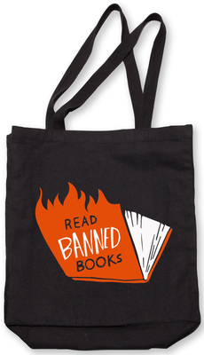 Banned Books Tote (flames)