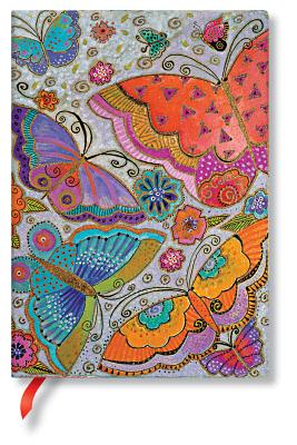 Flutterbyes Midi Lined Softcover Journal, 176pg, 100GSM, Laurel Burch Collection by Paperblanks (Playful Creations)