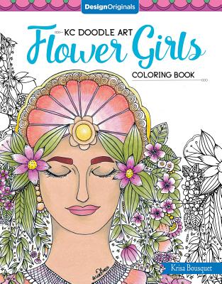 KC Doodle Art Flower Girls Coloring Book