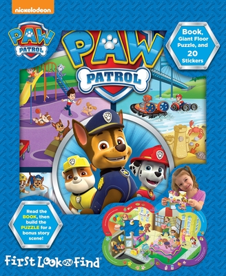 Nickelodeon PAW Patrol: First Look and Find Book, Giant Floor Puzzle and 20 Stickers