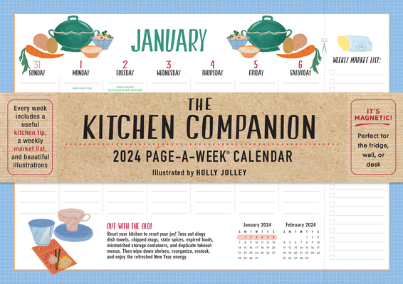 Kitchen Companion Page-A-Week Calendar 2024