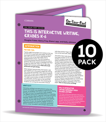 BUNDLE: Fisher: On-Your-Feet Guide: This is Interactive Writing: 10 Pack