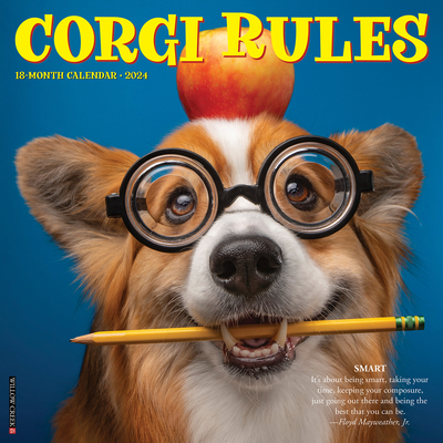 Corgi Rules 2024 12 X 12 Wall Calendar