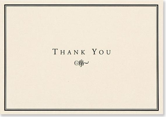 Thank You Notes Black/cream