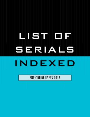 List of Serials Indexed for Online Users 2016