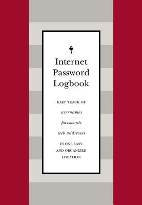 Internet Password Logbook (Red Leatherette)