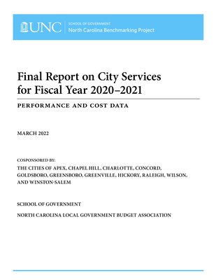 Final Report on City Services for Fiscal Year 2020-2021