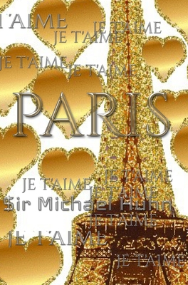 je t'aime gold glitter eiffel Tower creative blank journal sir Michael designer edition