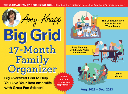 2023 Amy Knapp's Big Grid Family Organizer Wall Calendar