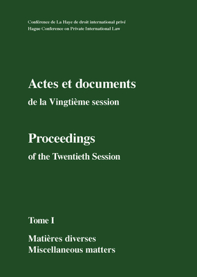Actes et documents de la Vingtieme session /  Proceedings of the Twentieth Session